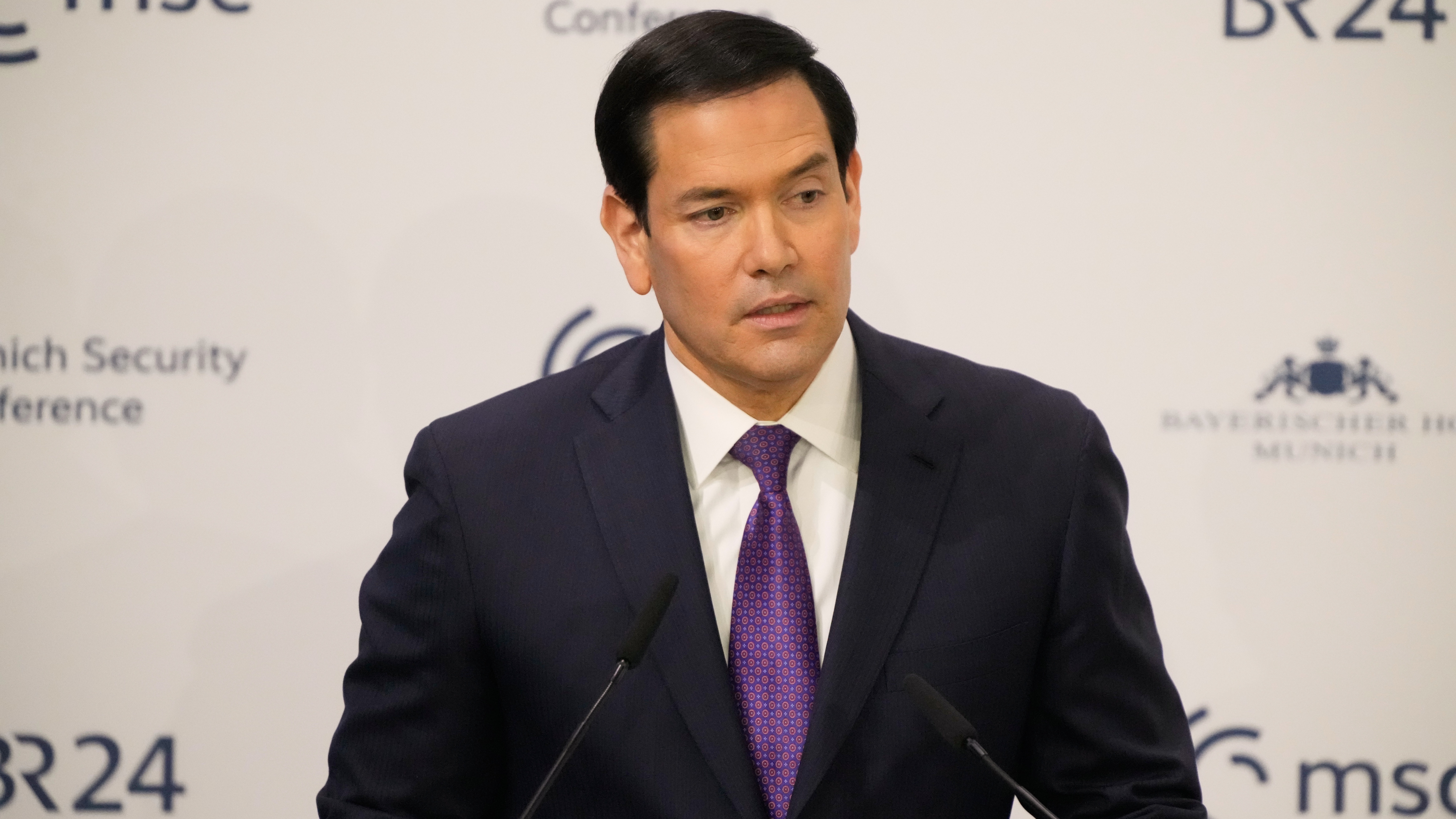 US Secretary of State Marco Rubio speaks at Munich Security Conference.