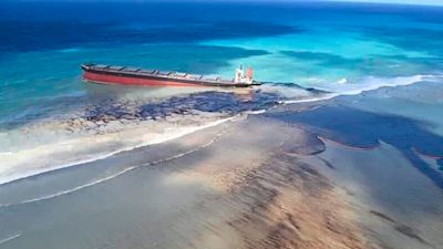 Mauritius has declared an emergency after a boat began leaking fuel off its coast.