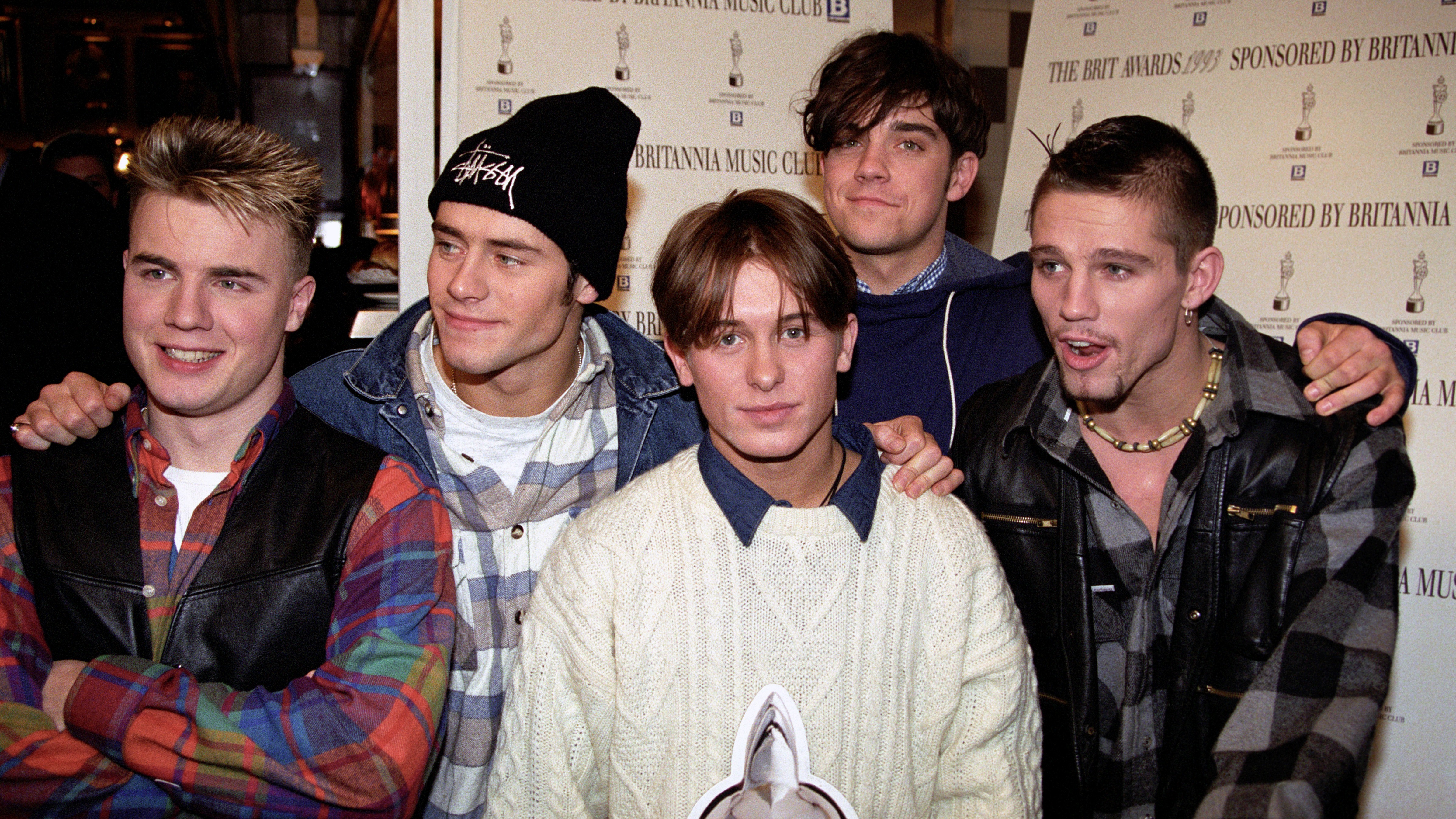 Take That pictured in January 1993