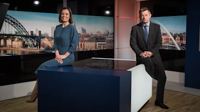Amy Lea and Ian Payne, co-presenters at ITV News Tyne Tees and Border.