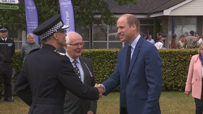 Prince William meeting Norfolk Police's Chief Constable Paul Sanford