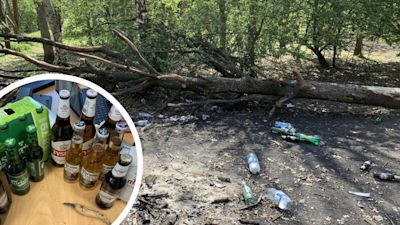 exeter beauty spot trashed