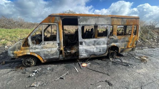 Credit: BPM Media

The Changing Lives Community Services bus was found torched after it was stolen last week.