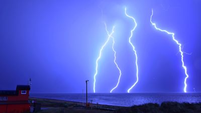 Composite of four images taken over two minutes