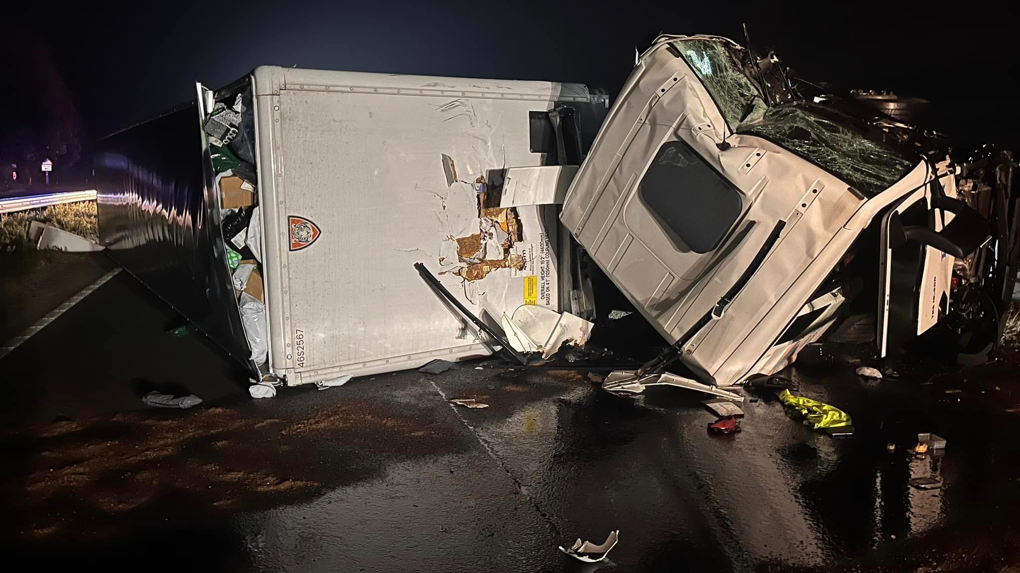 A38 closed after LGV and Highways Agency lorry crash in Devon