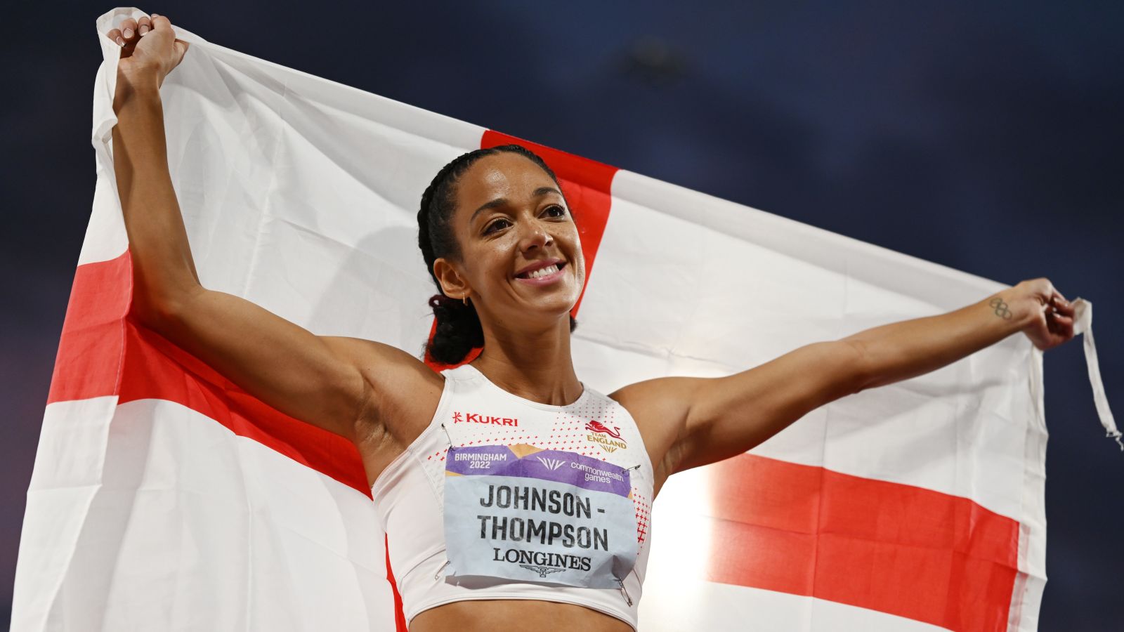 Liverpool's Katarina JohnsonThompson wins heptathlon gold at