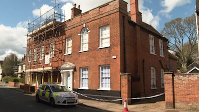 The house where husband and wife Jonathan and Sally Metcalf were found dead alongside their cat