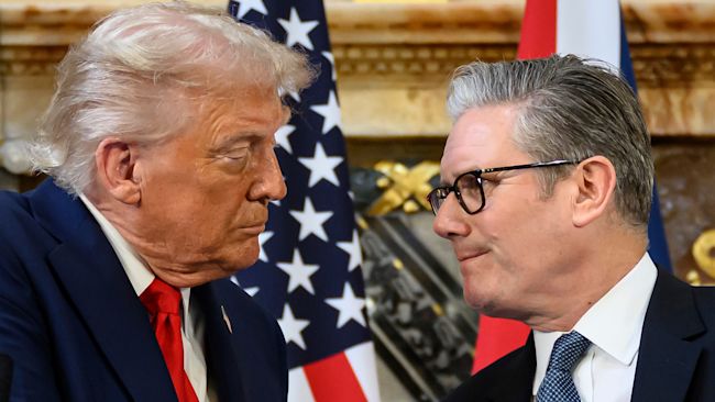 Donald Trump and Sir Keir Starmer during the US president's visit to the UK in September 2025.