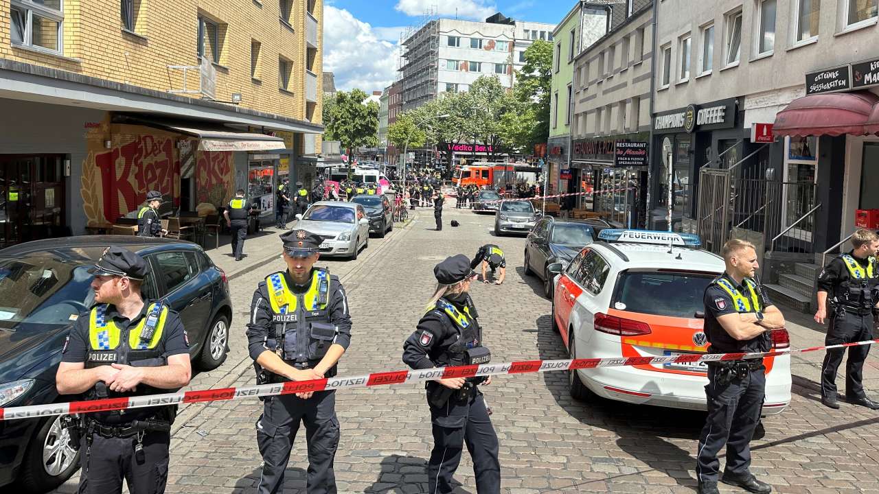 Man 'armed with pickaxe' shot by German police ahead of Euros game in Hamburg