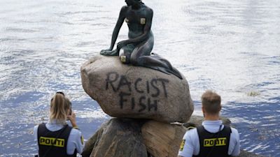 No one has taken responsibility for the graffiti yet.