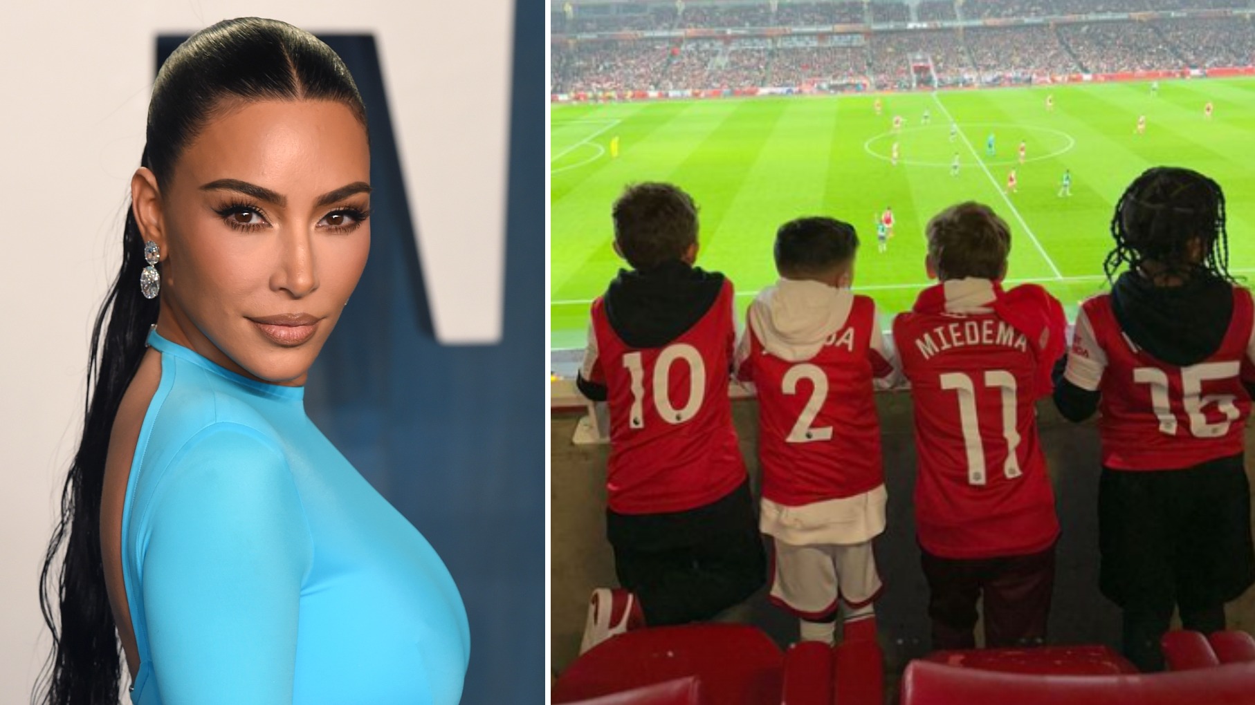 Kim Kardashian spotted at Arsenal game with football loving son Saint West  | ITV News