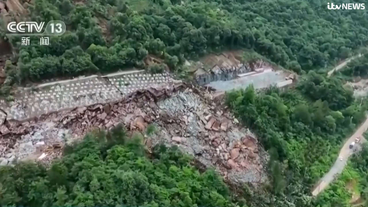 Nine people missing in landslide in China after heavy rains