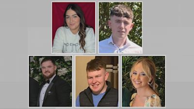 Five young people who died in two-vehicle crash in Co Louth on Saturday night have been named | UTV | ITV News
