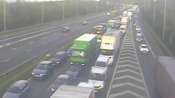 M62 closed westbound after crash near junction 23 at Huddersfield