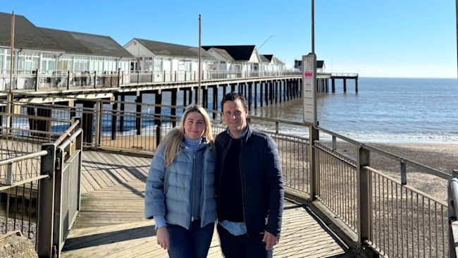 Husband and wife Amy and Charles Barwick are the new owners of Southwold Pier.