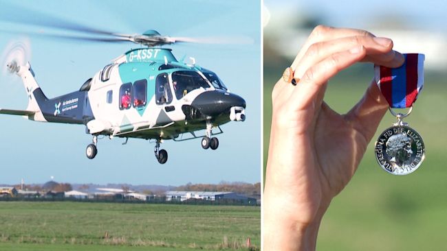 281122 MER AIR AMBULANCE MEDALS HERO