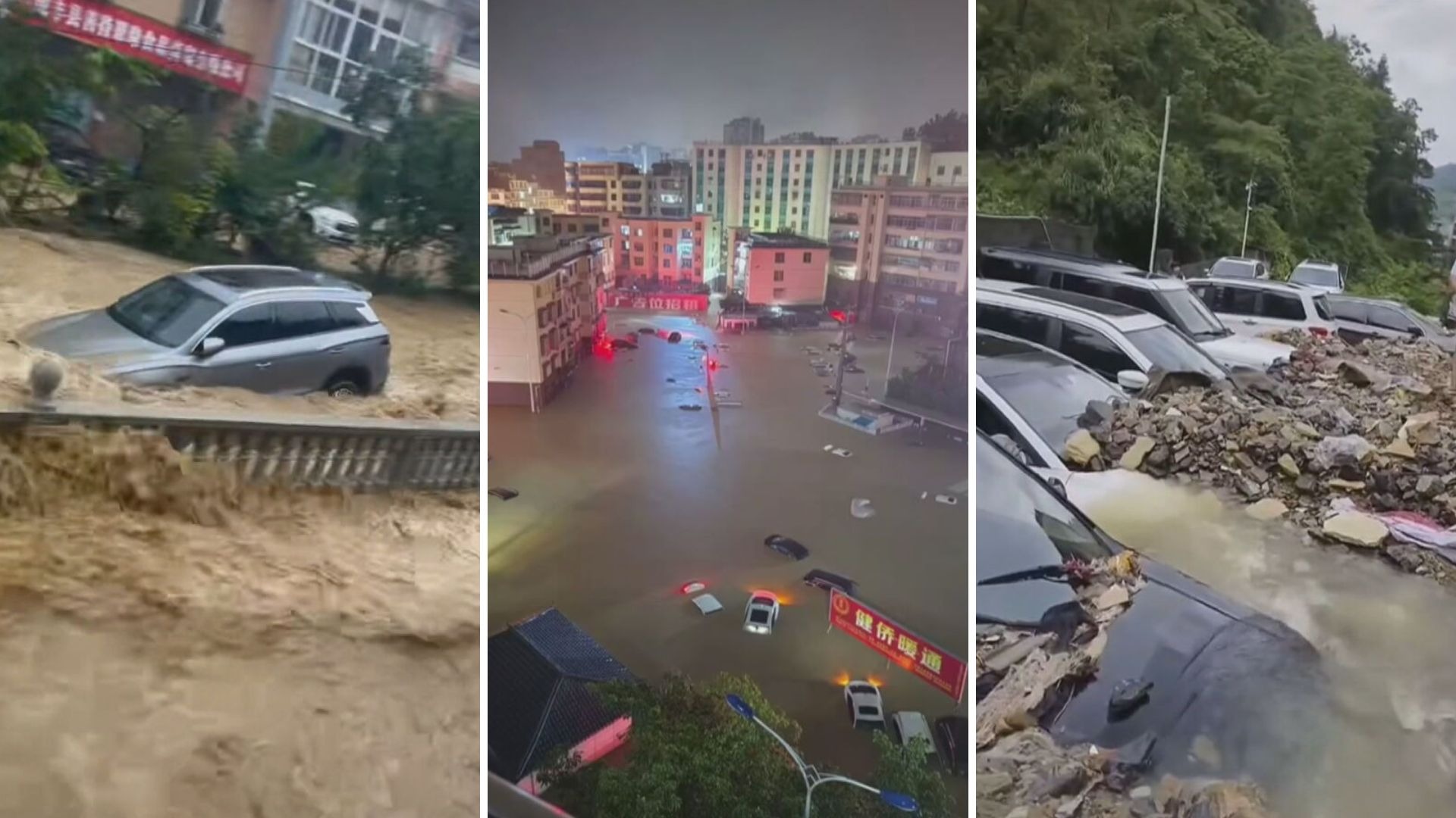Heavy floods in China kill at least 9 and displace tens of thousands