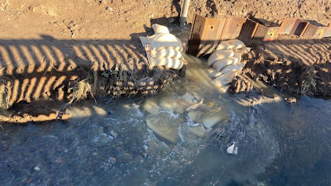 24.02.22 saltburn sewage pic ITV News Tyne Tees