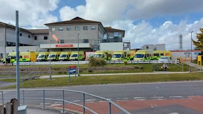 One visitor claimed that there were 21 ambulances queued outside the hospital because of a backlog of patients needing care