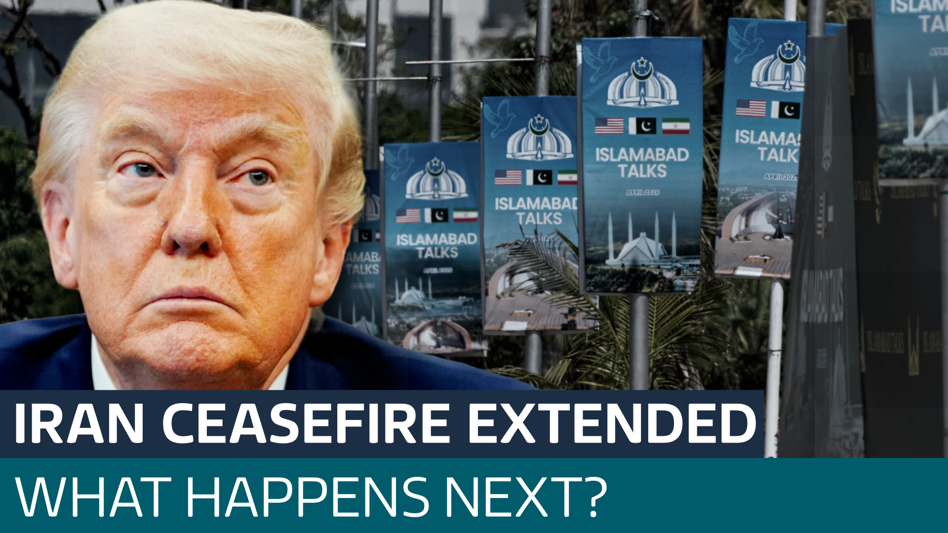 Ships in Strait of Hormuz attacked by Iran as ceasefire extended by Trump - Latest From ITV News