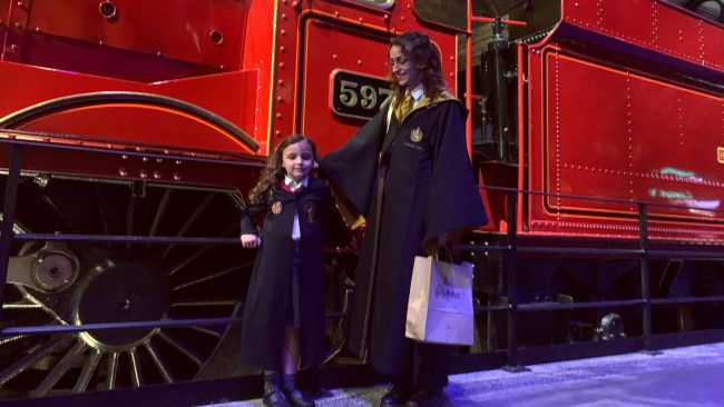 Crystal and Blair visit the Hogwarts Express.
Credit: Handout/PA