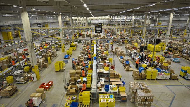 An Amazon factory in Wales.