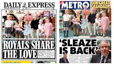 150421 Thursday's front pages, Twitter/Daily Express/Metro