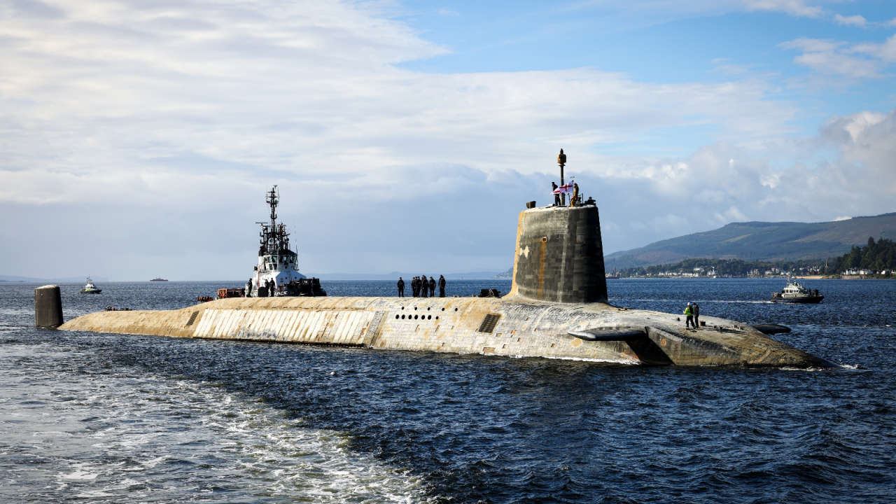 Royal Navy submarine carrying crew and nuclear weapons suffered system failure