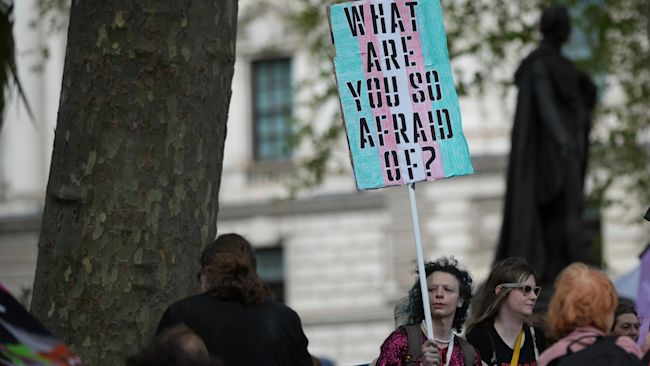 Trans Rights Groups Lead 'Emergency' Protest Over Supreme Court Ruling 2 AP25109493692625