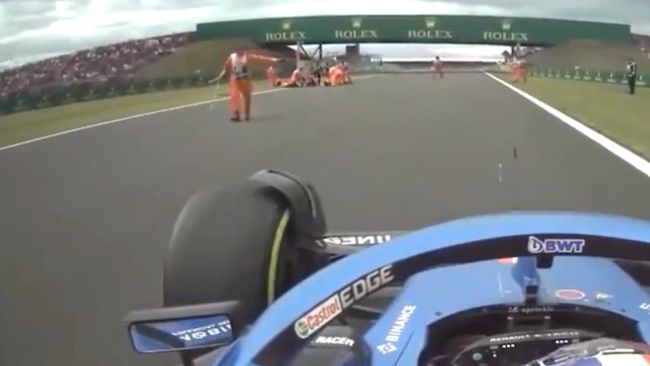 In-car footage from Esteban Ocon's Alpine was shown to the jury.
Credit: Northamptonshire Police
