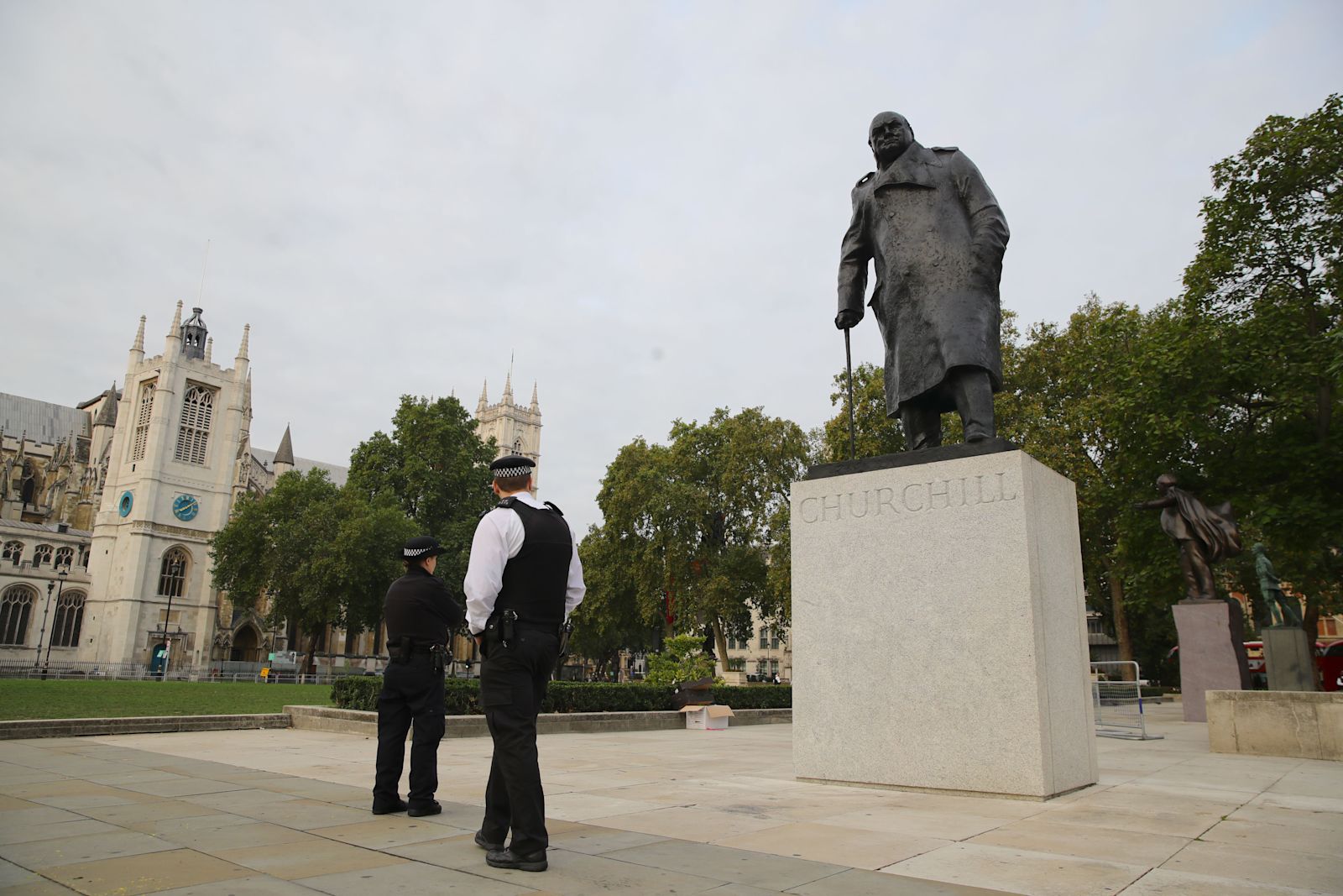 Man denies criminal damage after Winston Churchill statue in London ...