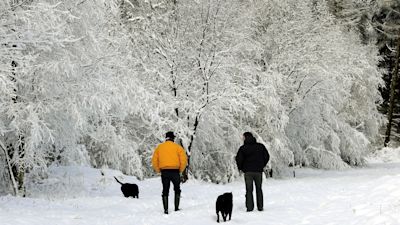 A White Christmas at Coxwold near Helmsley in North Yorkshire producing seasonal views for walkers in 2009.
Credit: PA