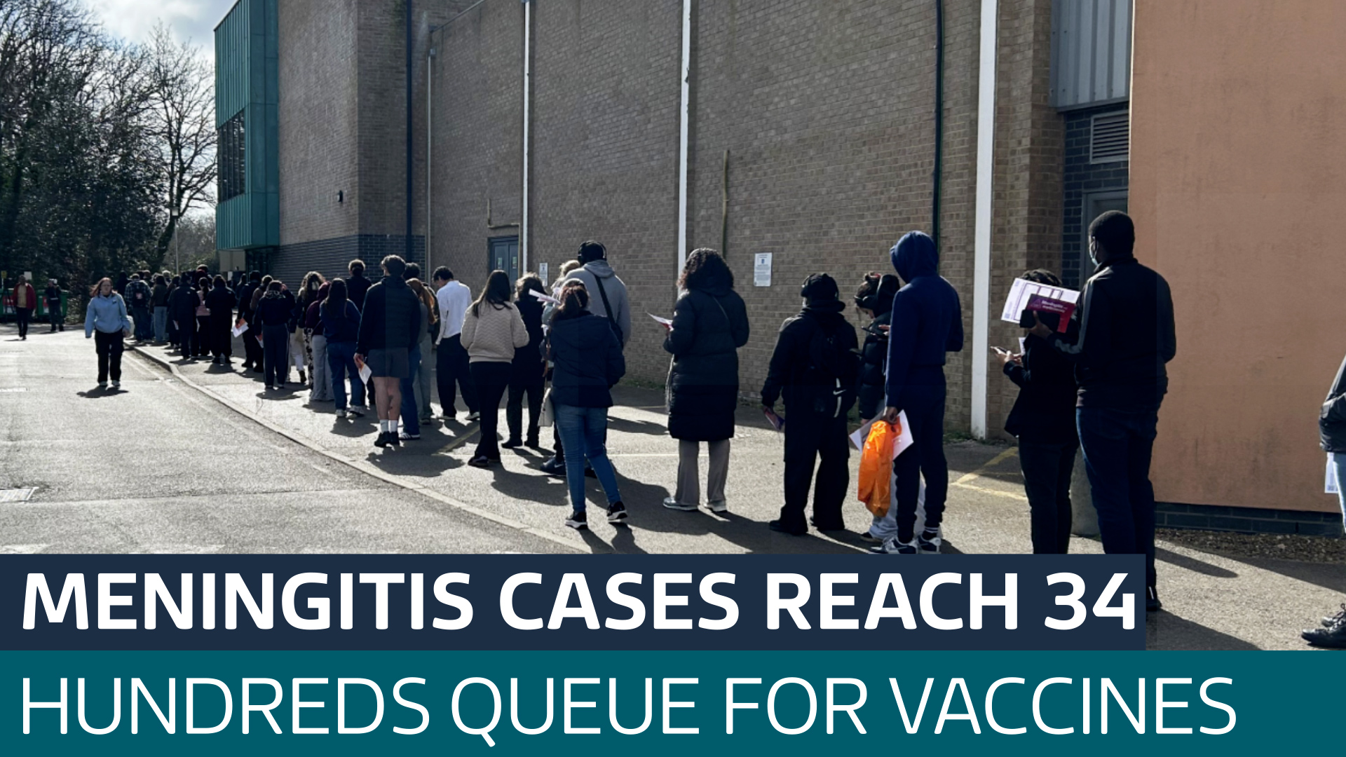 Meningitis cases reach 34 as hundreds queue for jabs for third day - Latest From ITV News