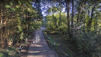 Bridge over River Lew on Rockey Lane.