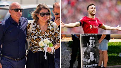 Family of Diogo Jota and his brother attend memorial in Portugal | ITV News