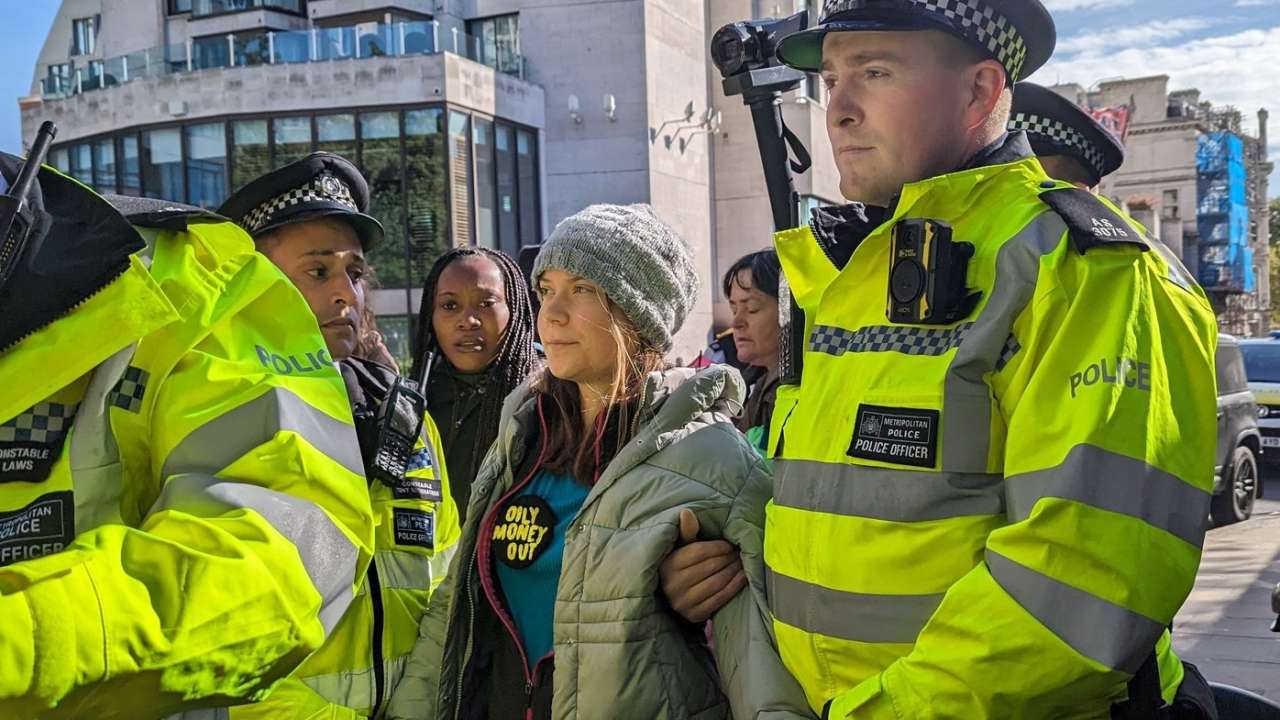 Greta Thunberg detained at London climate protest