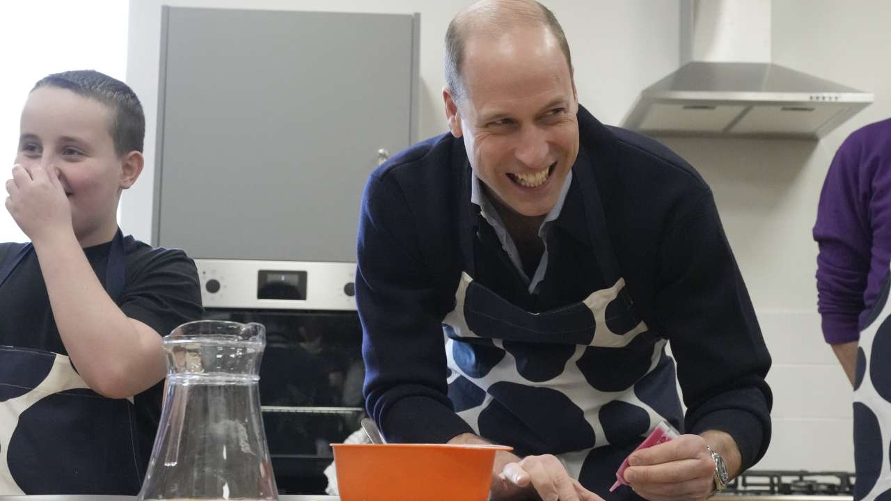 'It’s my wife who’s the arty one,' says William while decorating biscuits