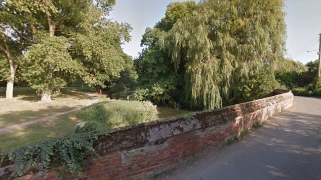 The river Brett in Hadleigh, Suffolk, where a the body of a woman was found.