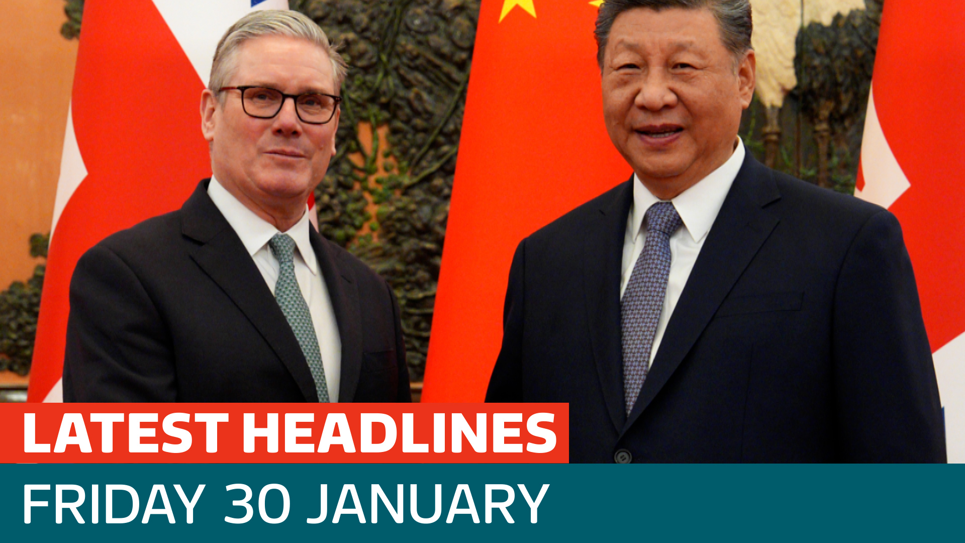 The latest headlines - as Trump warns Starmer over China deal - Latest From ITV News