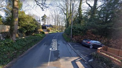 A screenshot of Google Maps Streetview of Gatebeck Road in Endmoor.