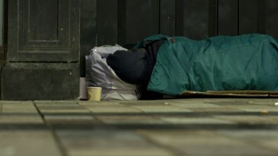 Homeless on the streets of Belfast. Pic UTV