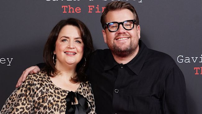Ruth Jones and James Corden attend a BBC launch event for Gavin and Stacey: The Finale, at Ham Yard Hotel in London. Picture date: Wednesday December 18, 2024.