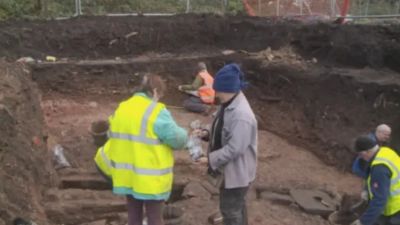 2017 excavation of the Roman bathouse at Carlisle Cricket Club