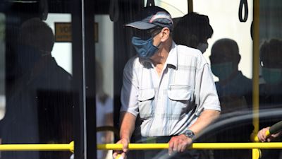 130720 FACE MASK ON BUS PA IMAGES