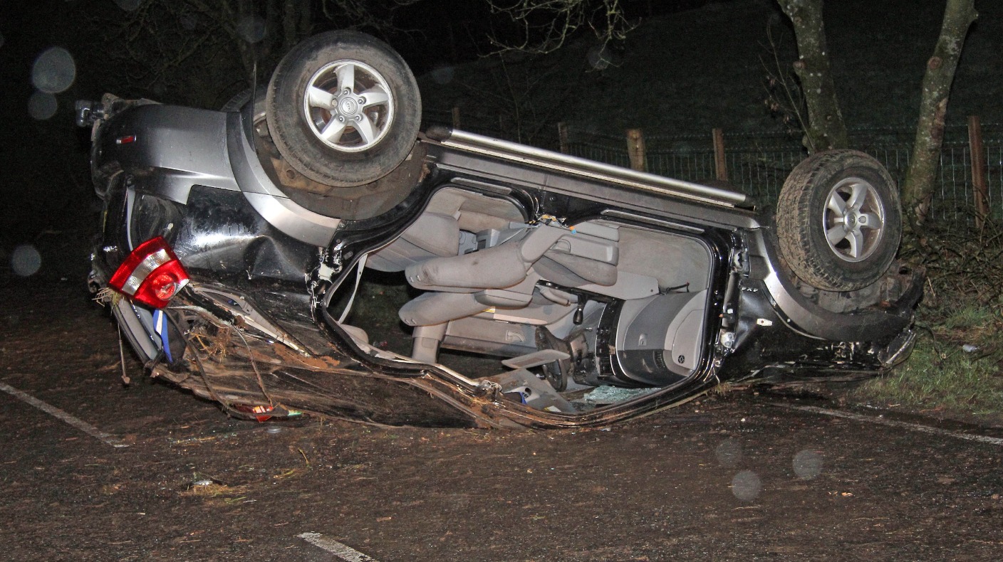 Lucky escape for driver after crash on A745 | ITV News Border