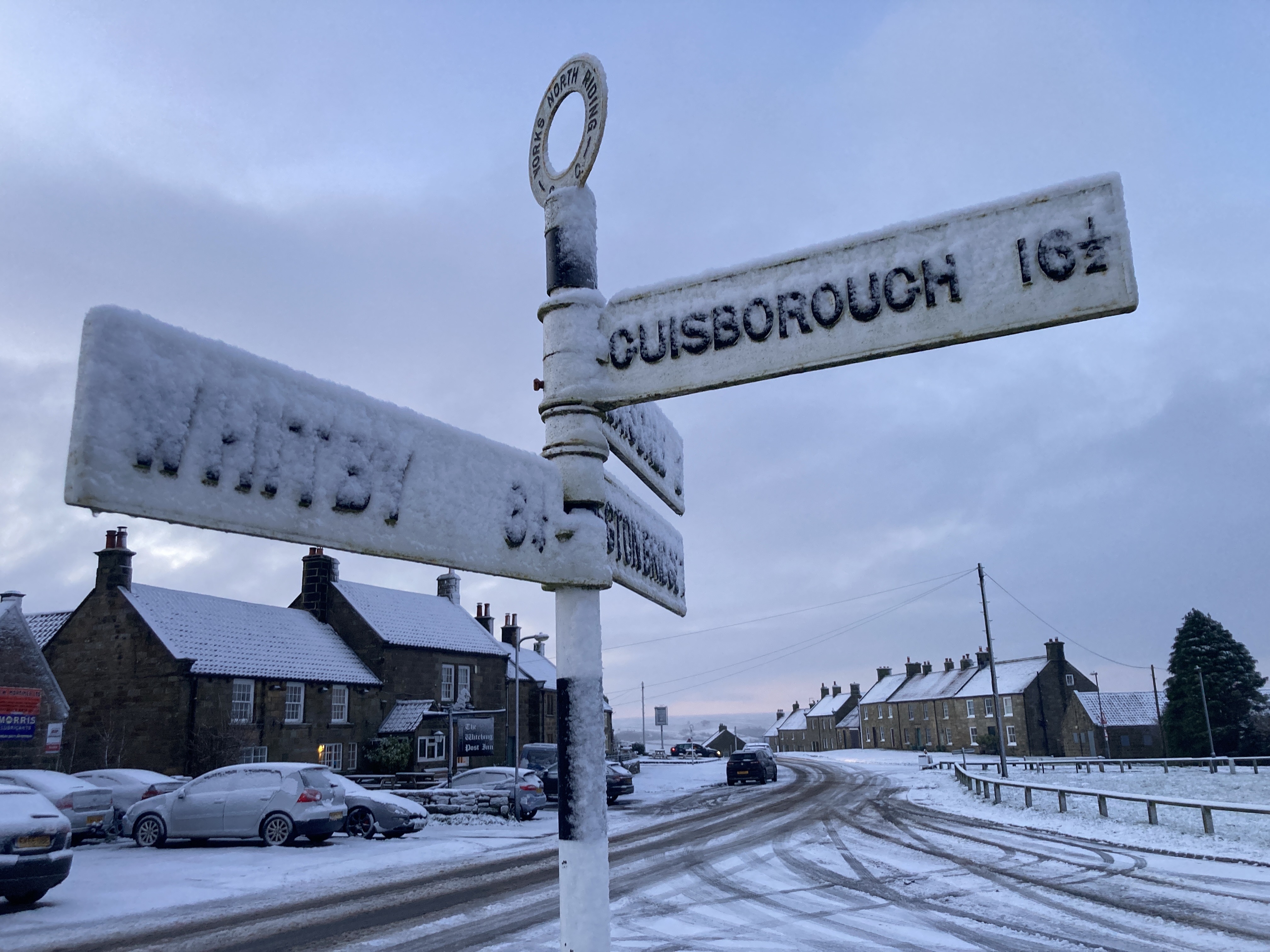 Road closures and weather warnings as snow hits North East and