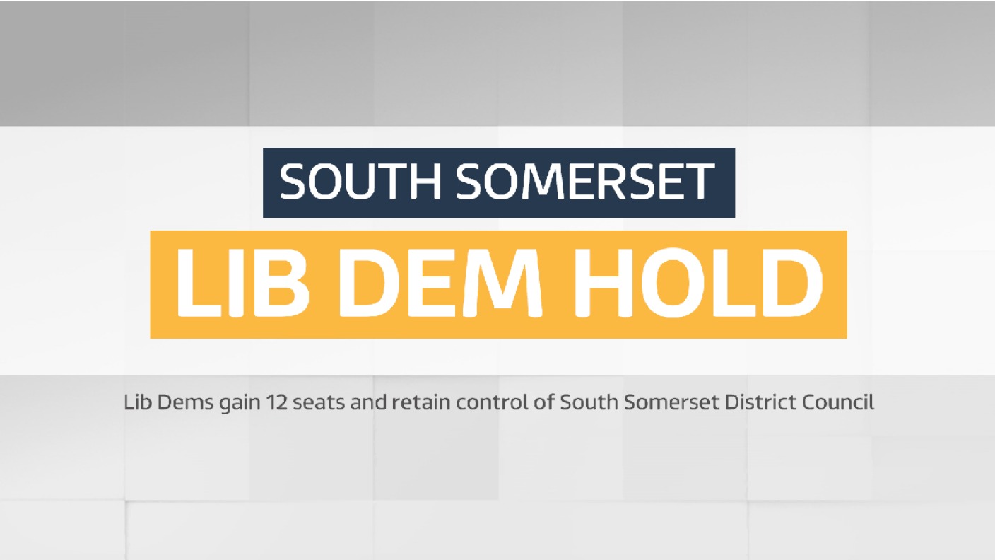 Lib Dems gain 12 seats and retain control of South Somerset District