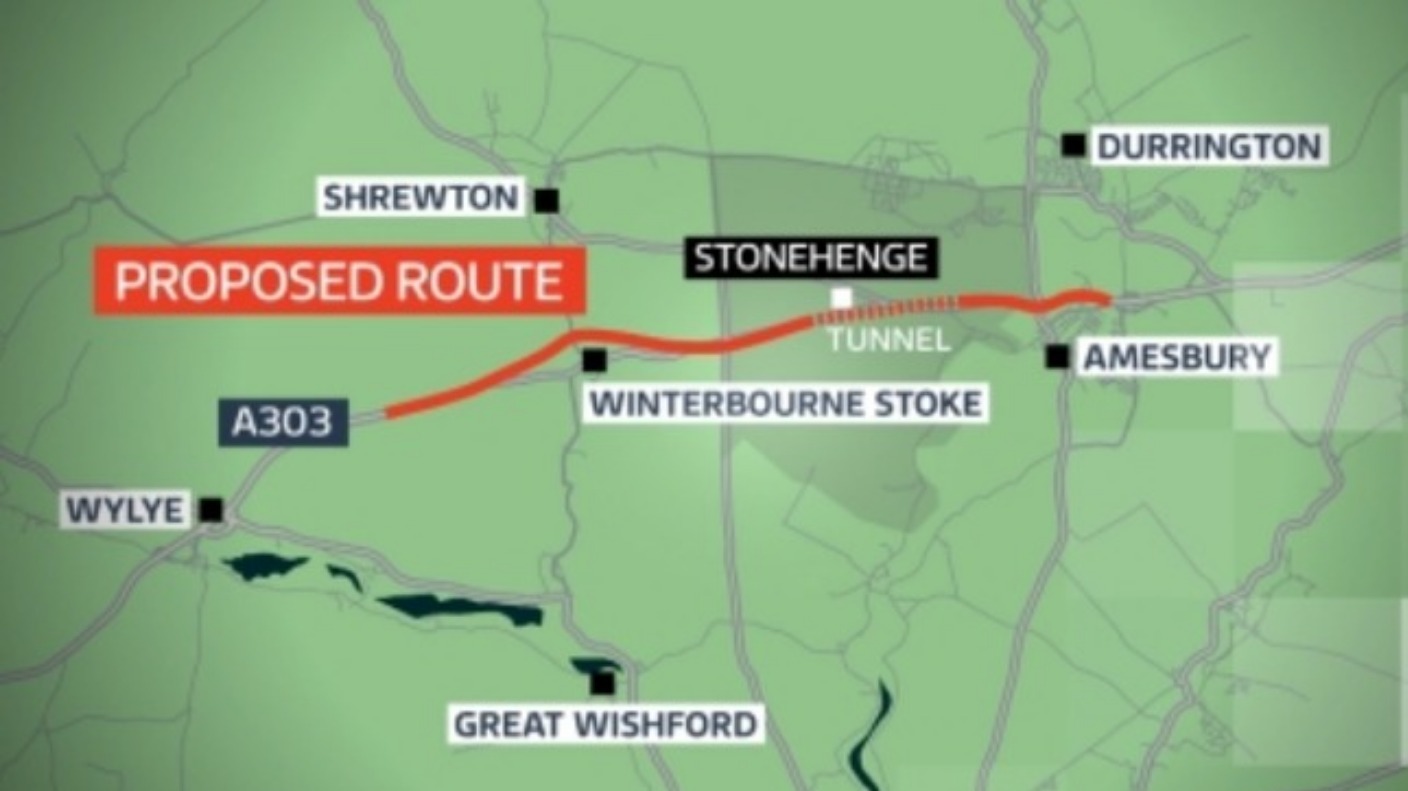 Stonehenge Tunnel Plan Map Serious 'Concerns' Over Plans To Dual The A303 And Build Tunnel Under  Stonehenge | Itv News West Country
