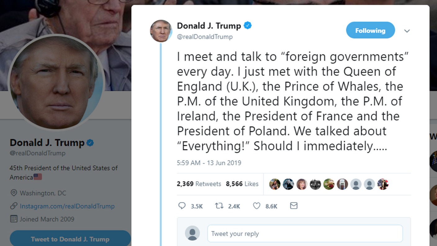 Donald Trump makes gaffe as he calls Charles the 'Prince of Whales ...