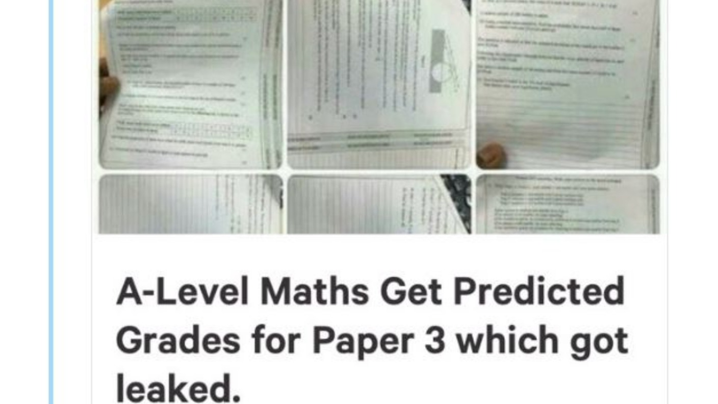 Students furious after Edexcel A-level maths paper is leaked online - just  hours before exam | ITV News